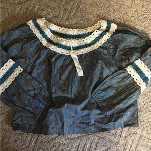 Woman’s size large new with tags, Luna moon, long sleeve, crop top with lace